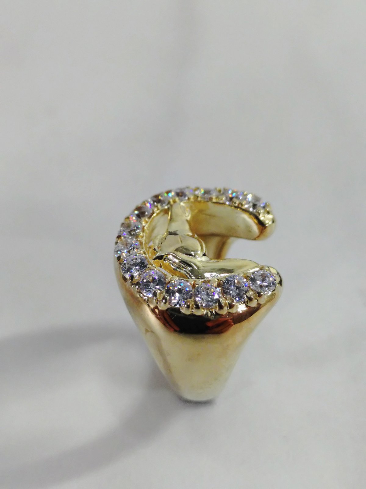 Horseshoe Ring Brass × 18K Gold Plated