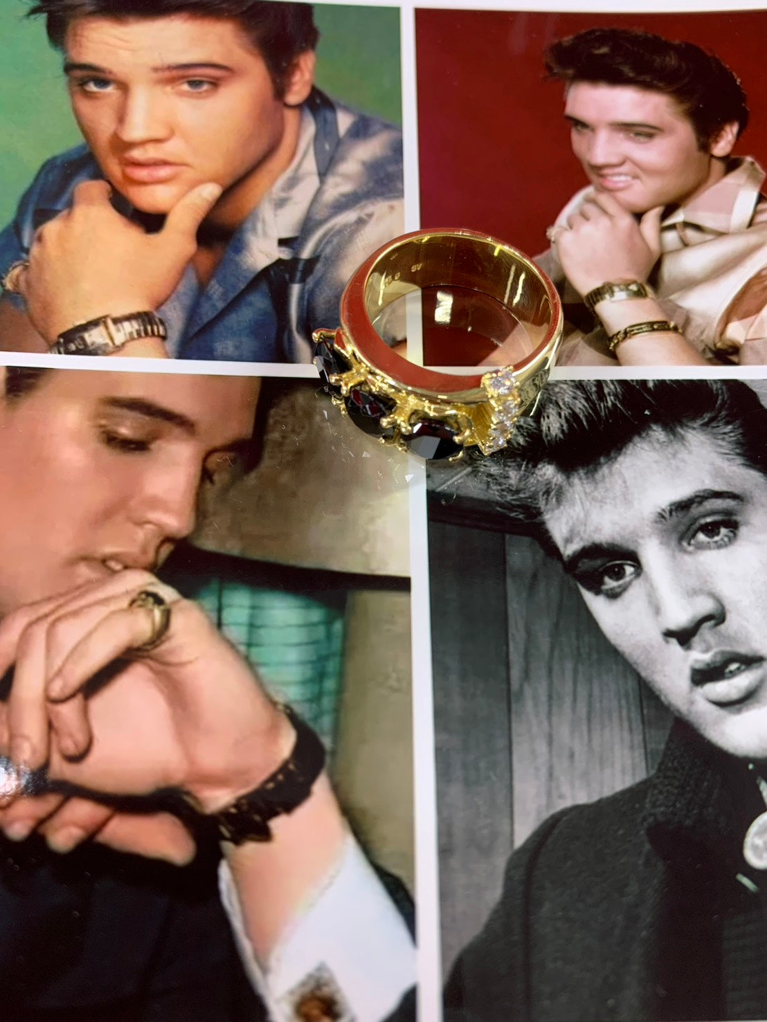 Elvis Presley Legendary Ring Silver × Gold Plate