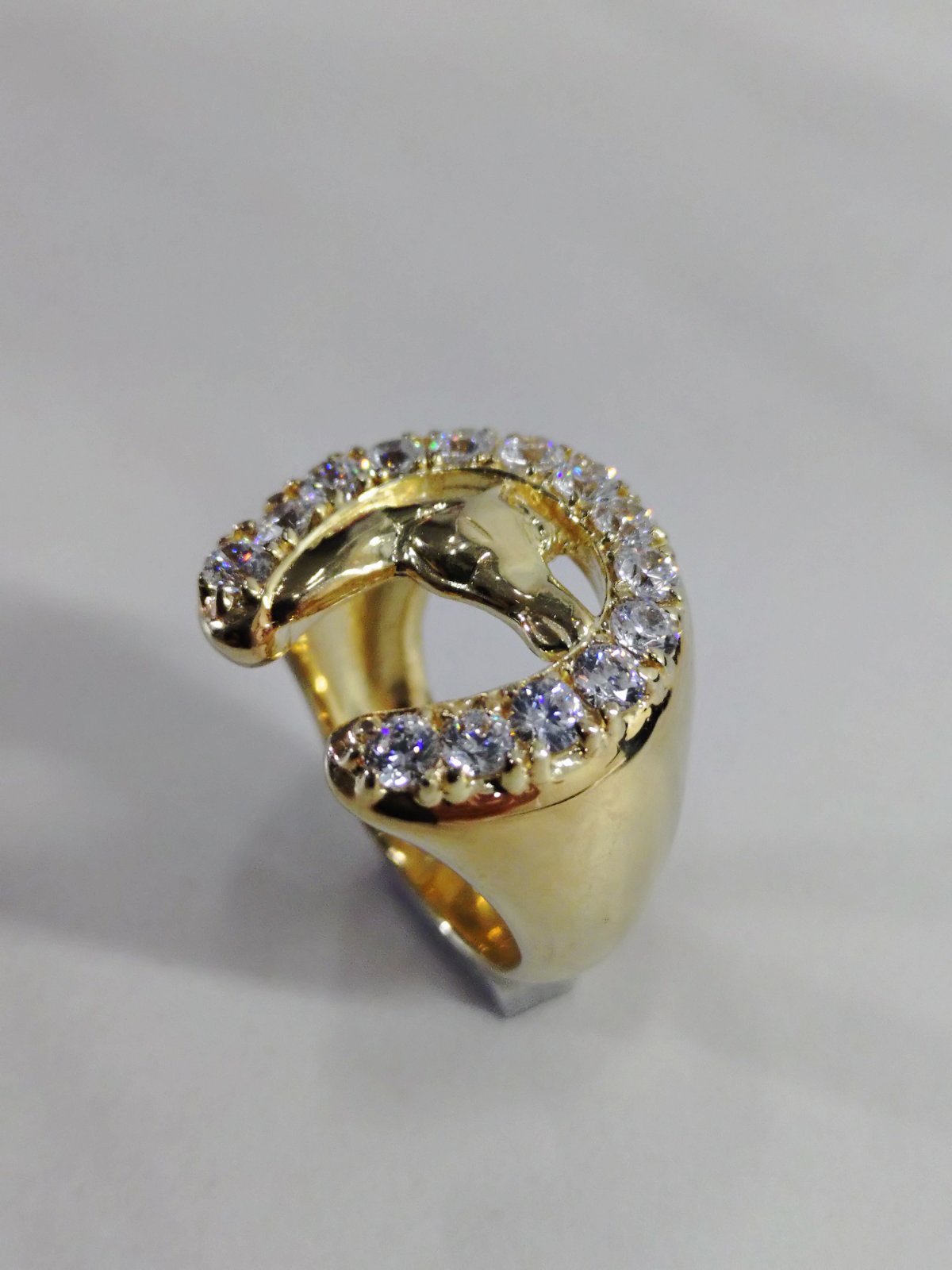 Horseshoe Ring Brass × 18K Gold Plated