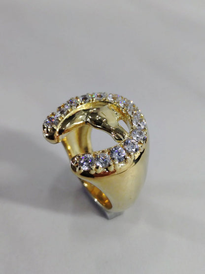 Horseshoe Ring Brass × 18K Gold Plated