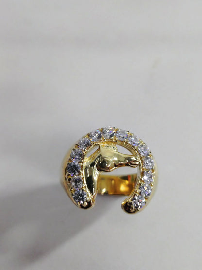 Horseshoe Ring Brass × 18K Gold Plated