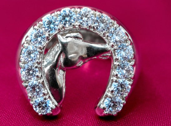 Horseshoe Ring Silver925 with Diamonds