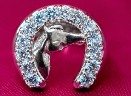 Horseshoe Ring Silver925 with Diamonds