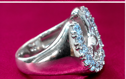 Horseshoe Ring Silver925 with Diamonds