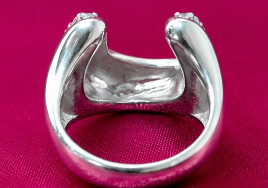 Horseshoe Ring Silver925 with Diamonds