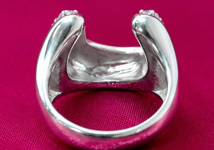 Horseshoe Ring Silver925 with Diamonds